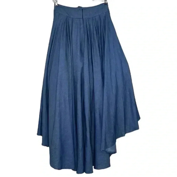 Garcia Denim Chambray Hi Low Skirt With Tulle Size L - Picture 3 of 5